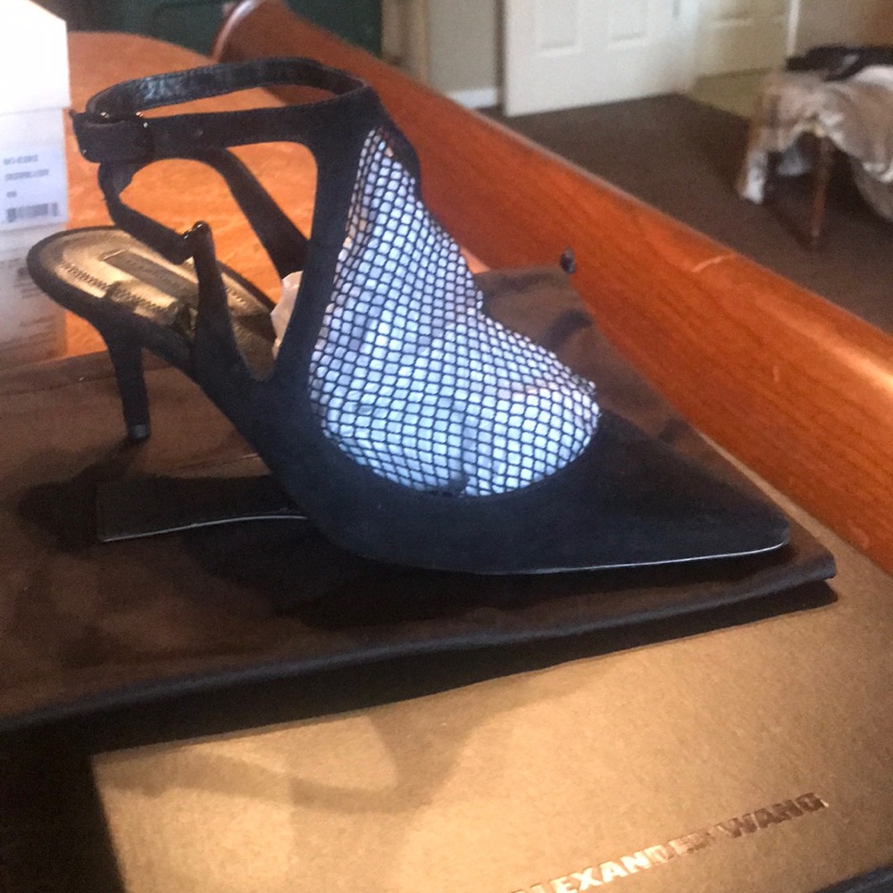 Alexander Wang suede mesh heel